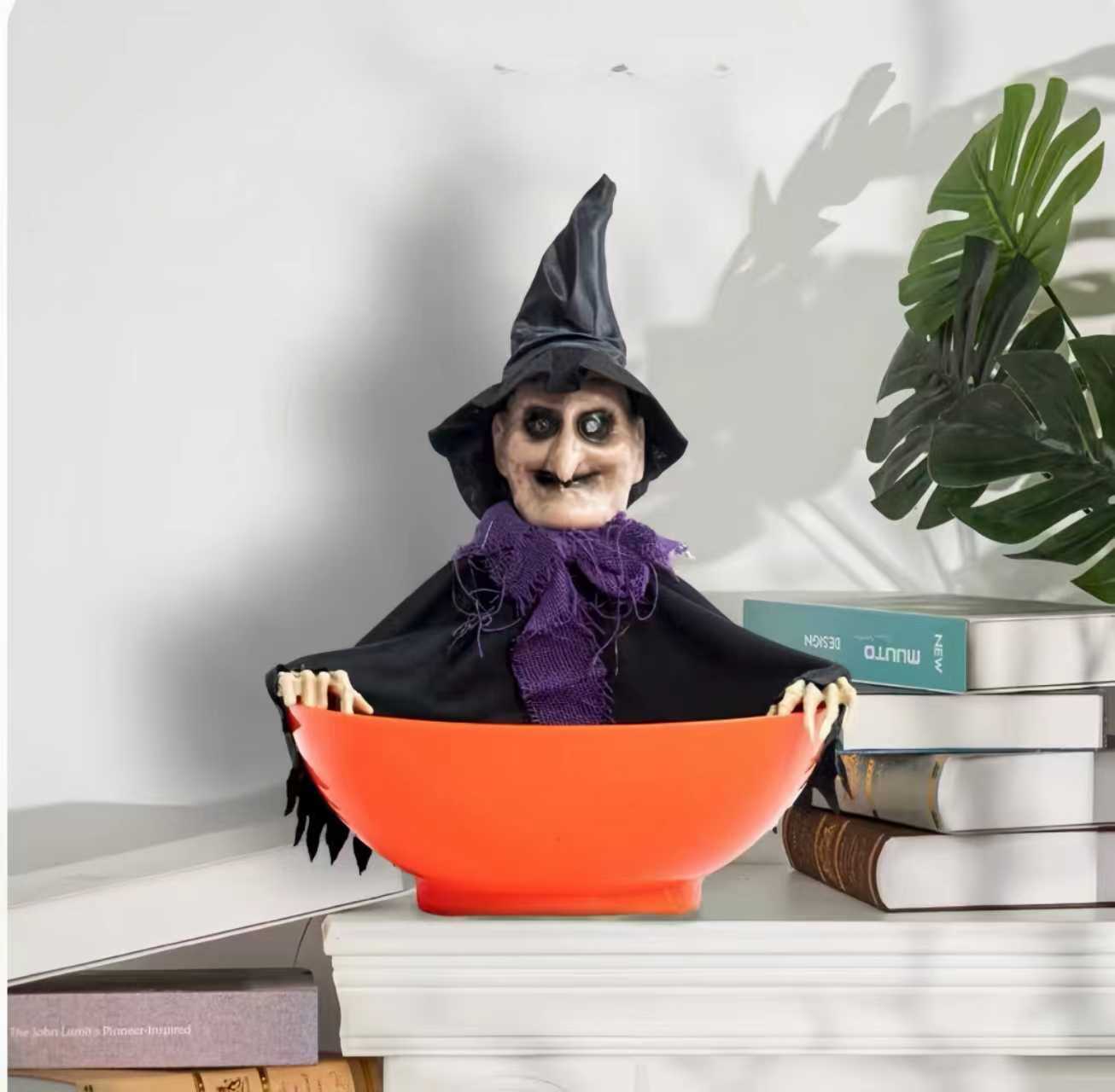 Halloween Haunted Skull Candy Bowl – Walks, Talks & Spooks Your Guests!