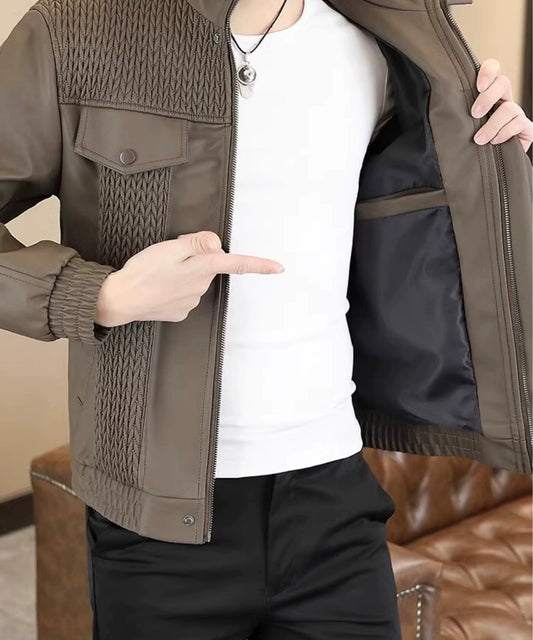 Premium Full-Grain Leather Jacket – Classic Style for Modern Gentlemen