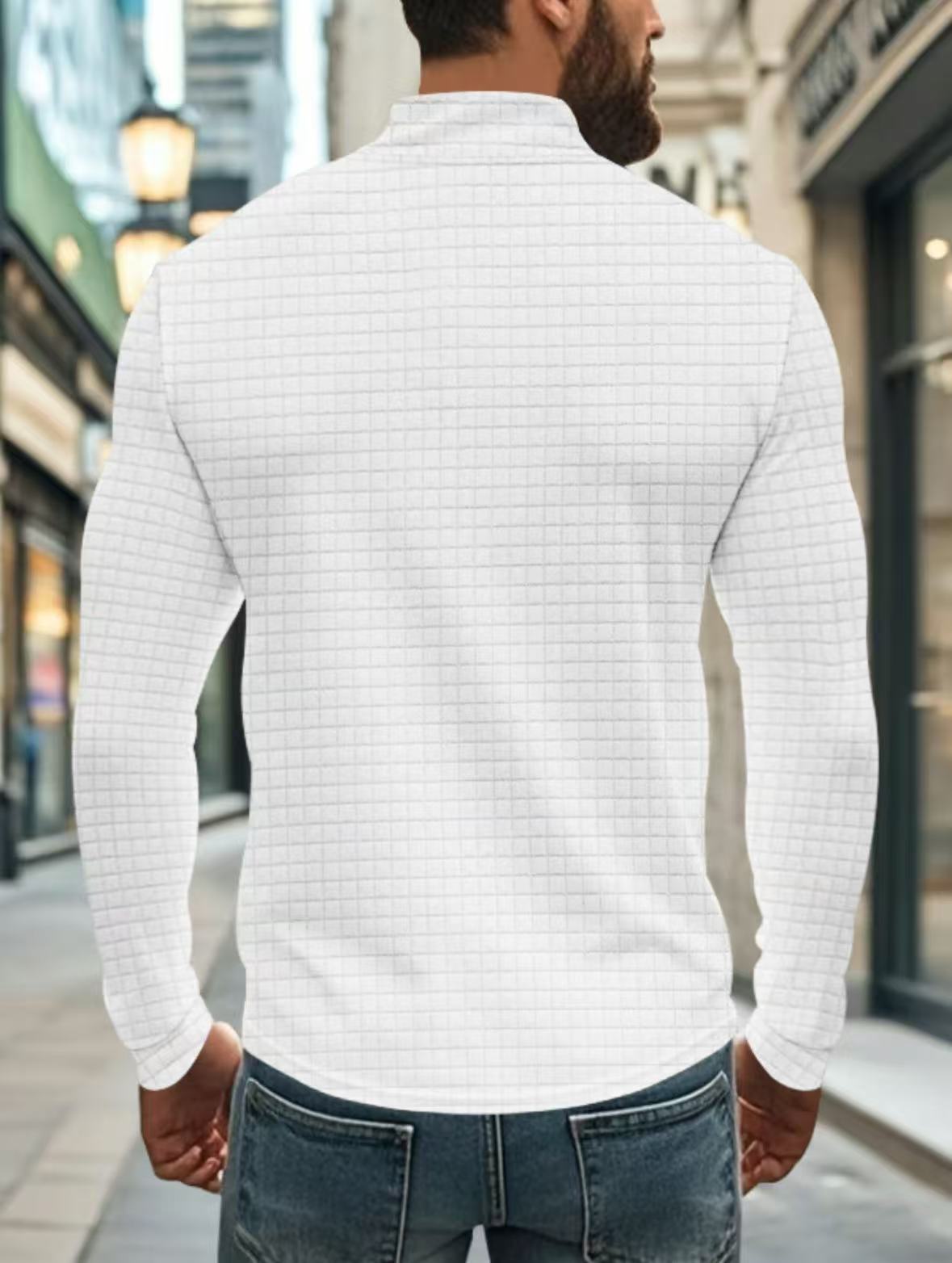 🔥 Men’s Grid Half-Zip Pullover