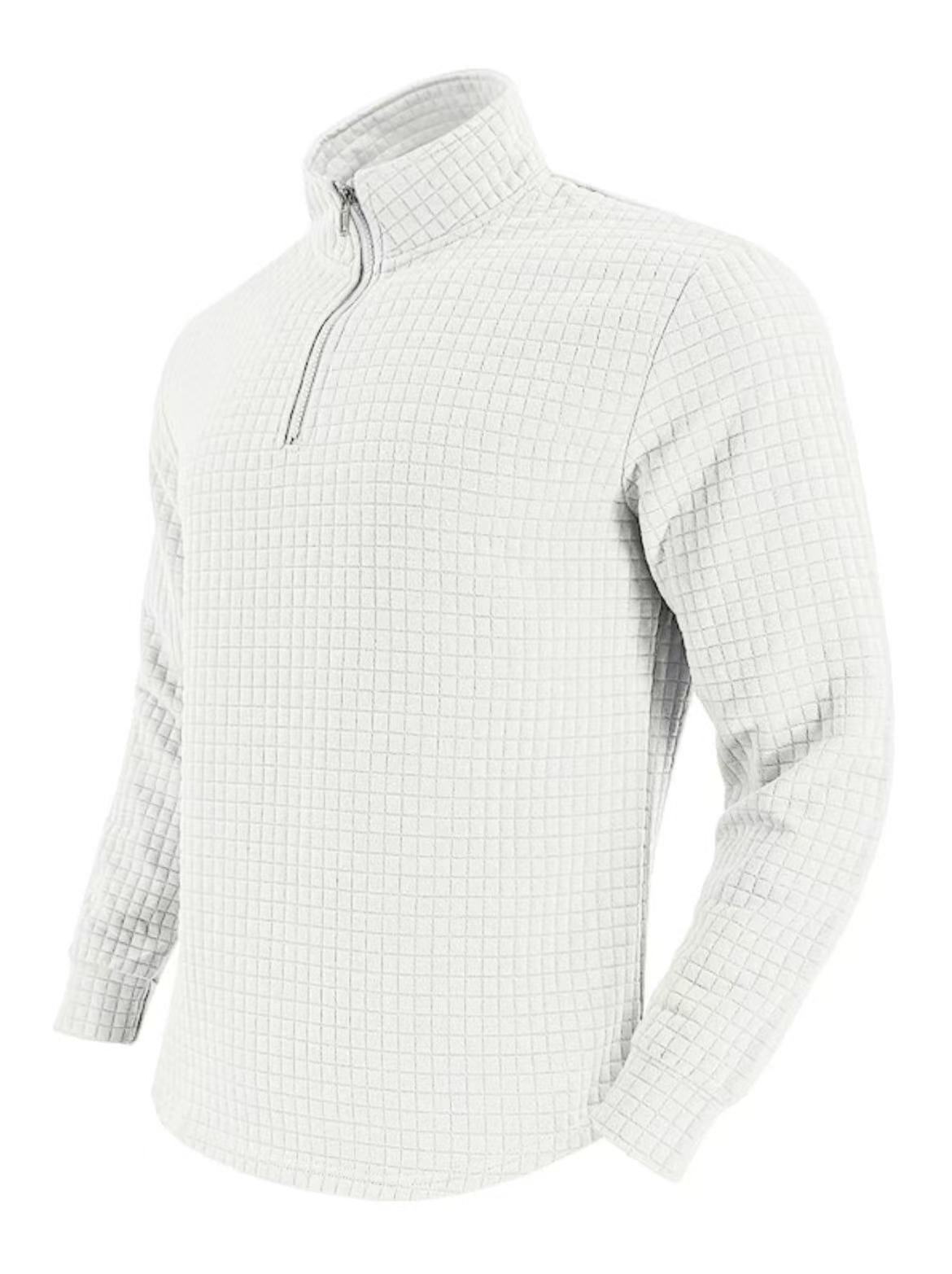 🔥 Men’s Grid Half-Zip Pullover