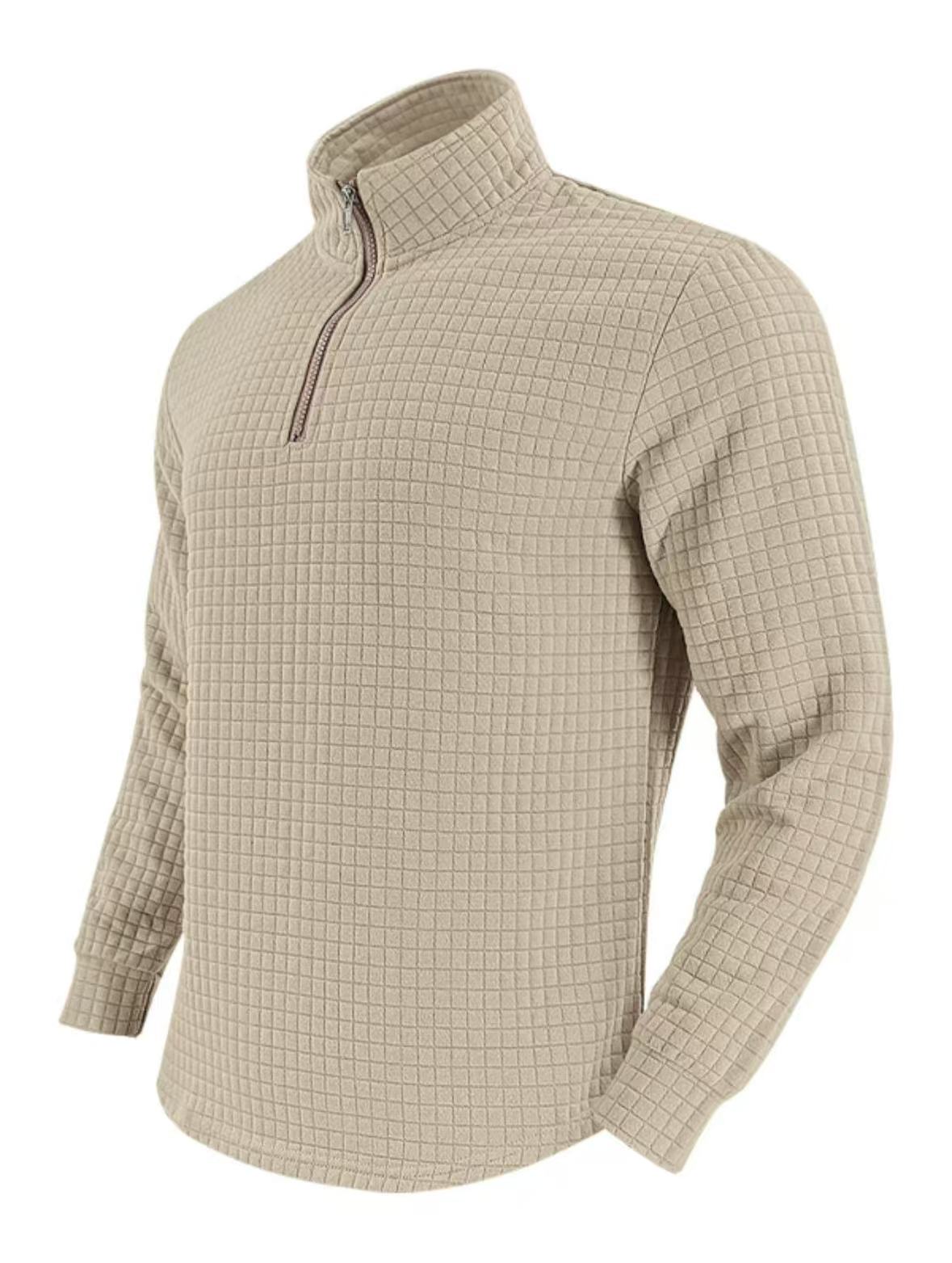🔥 Men’s Grid Half-Zip Pullover