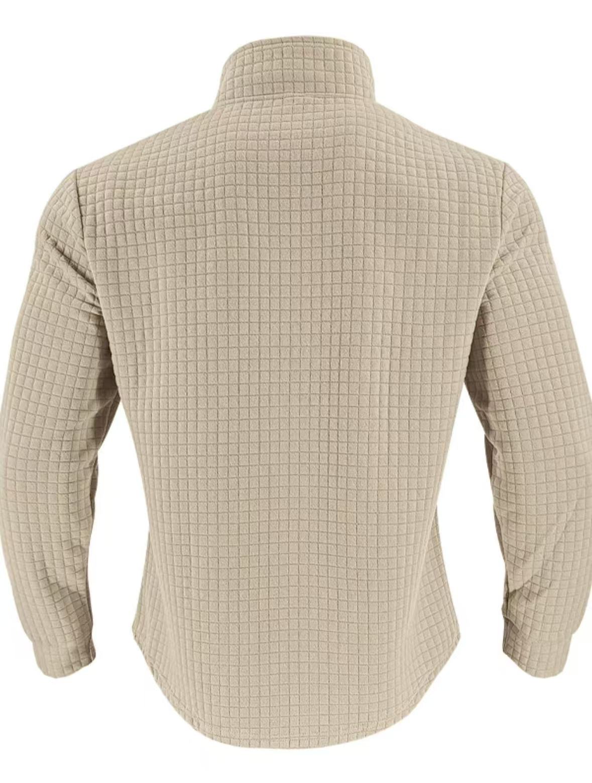 🔥 Men’s Grid Half-Zip Pullover