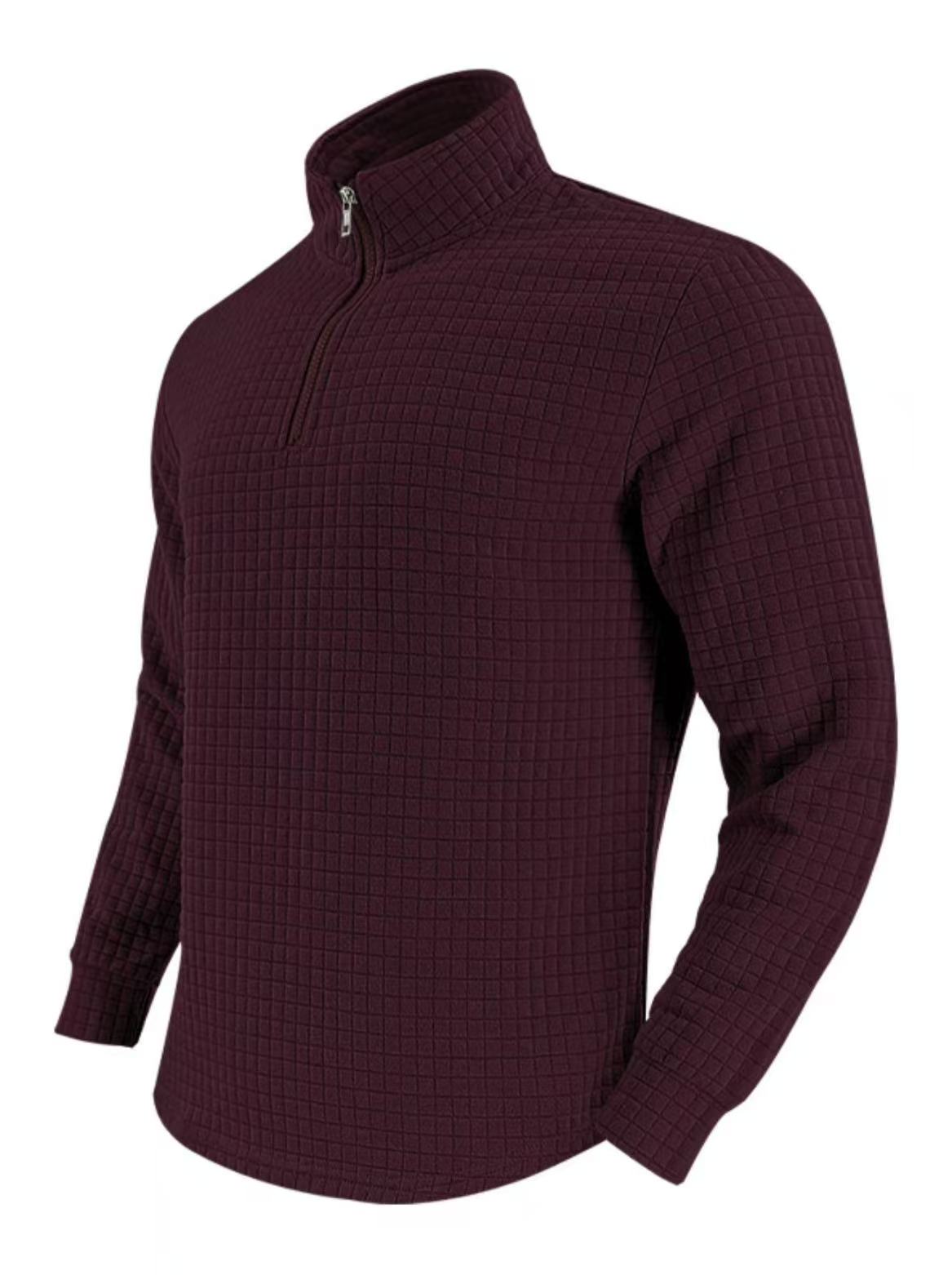 🔥 Men’s Grid Half-Zip Pullover