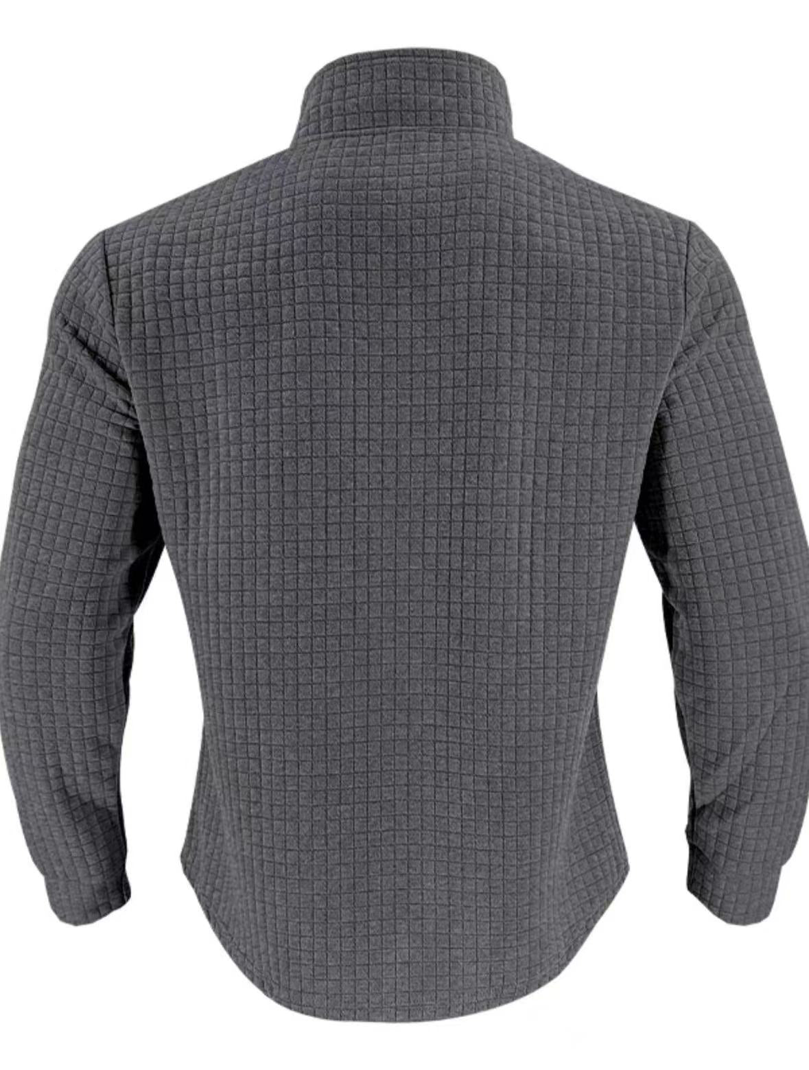 🔥 Men’s Grid Half-Zip Pullover
