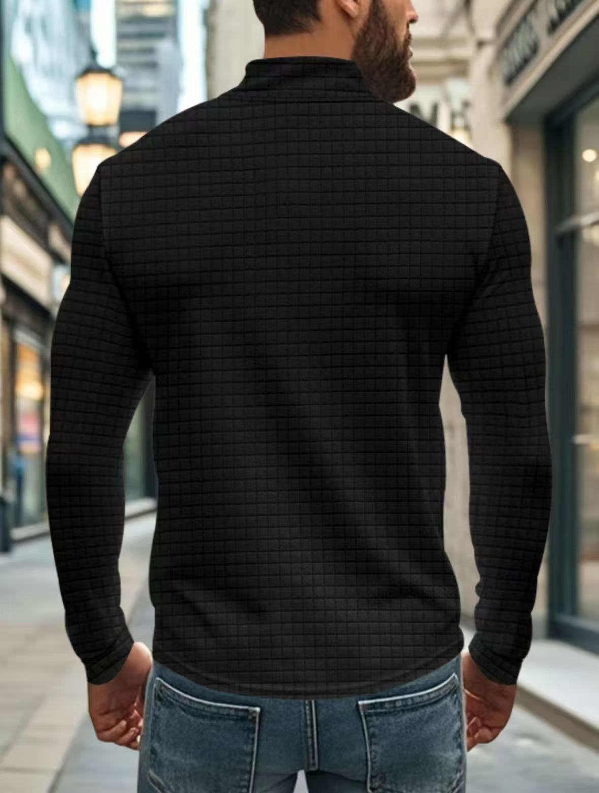 🔥 Men’s Grid Half-Zip Pullover