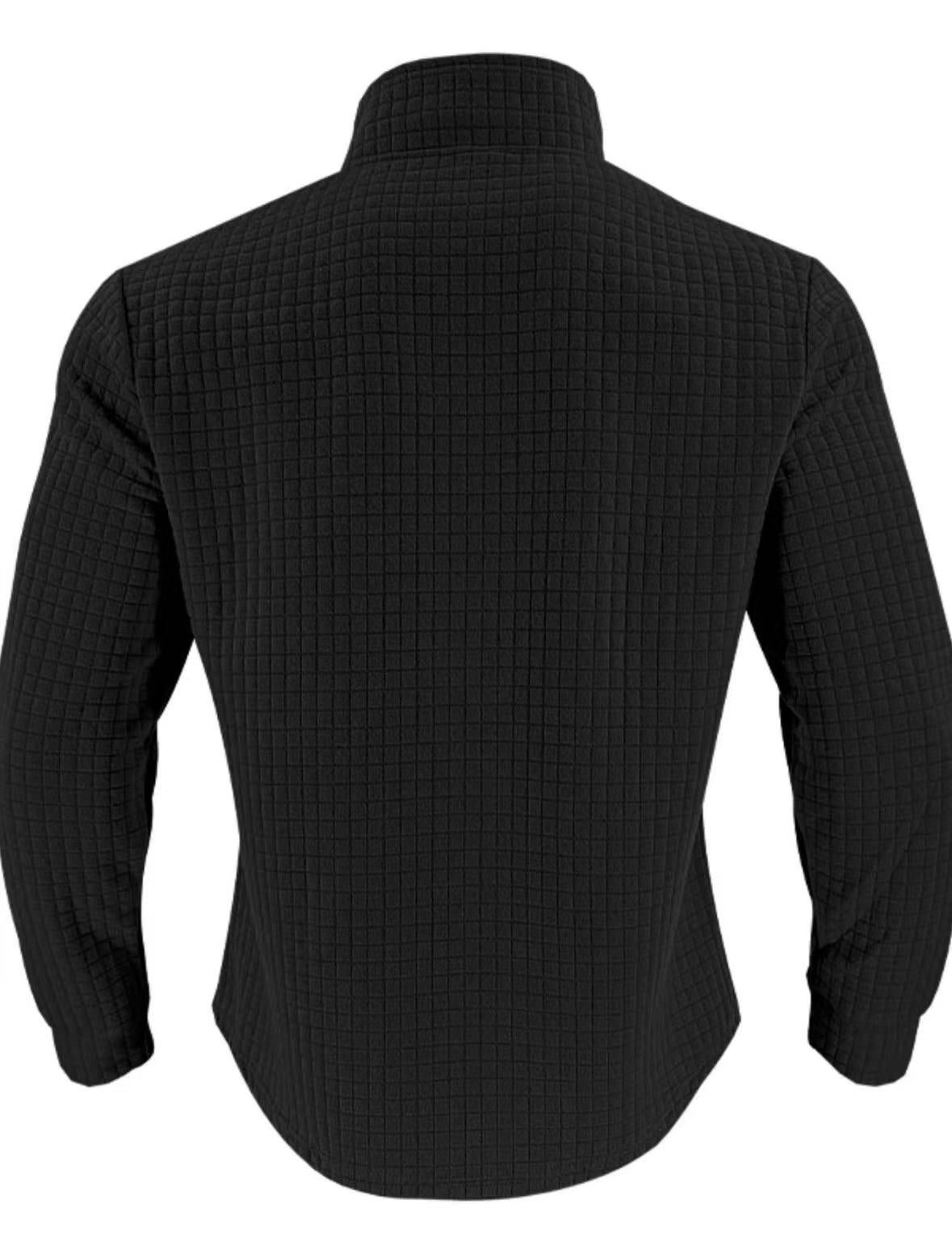 🔥 Men’s Grid Half-Zip Pullover