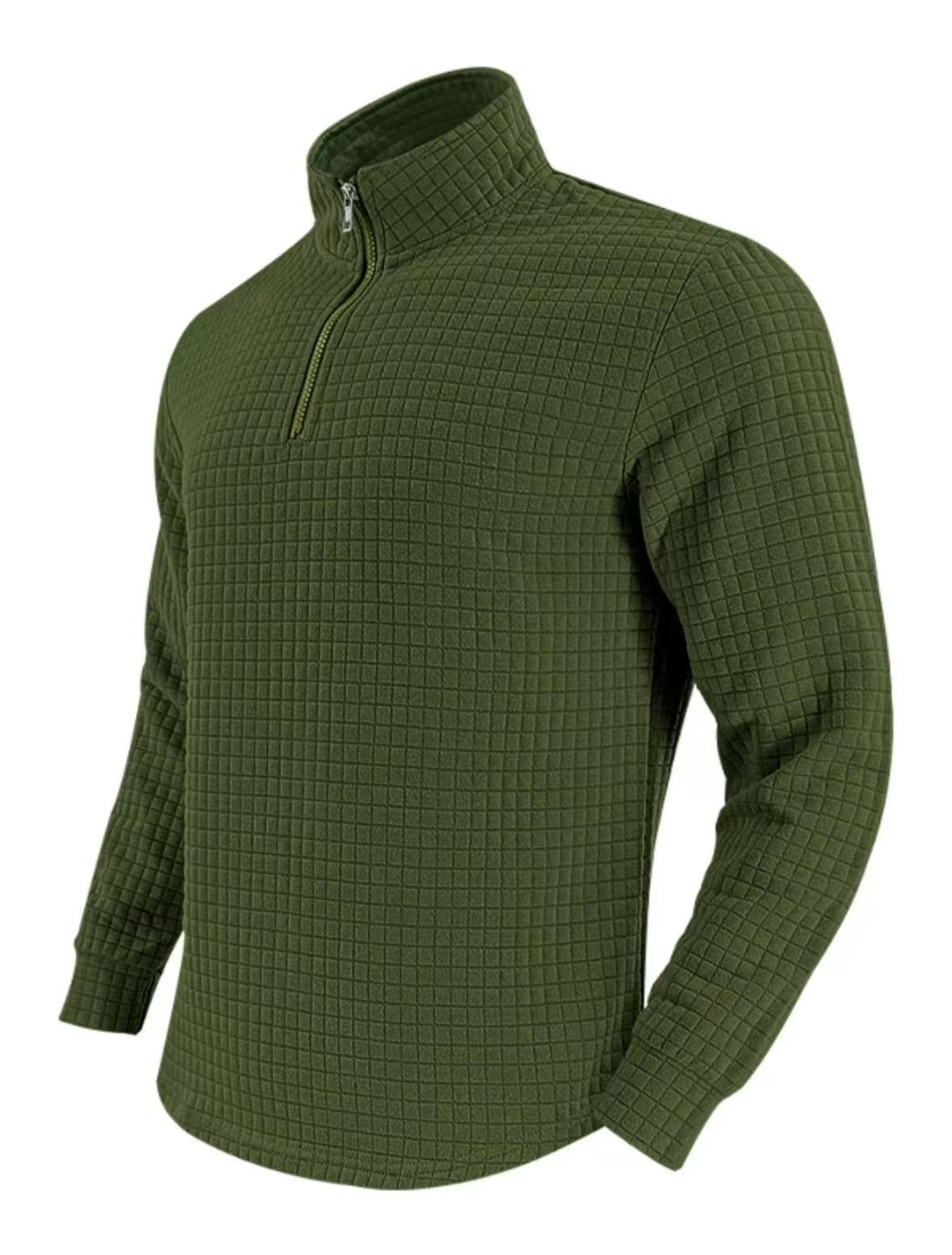 🔥 Men’s Grid Half-Zip Pullover