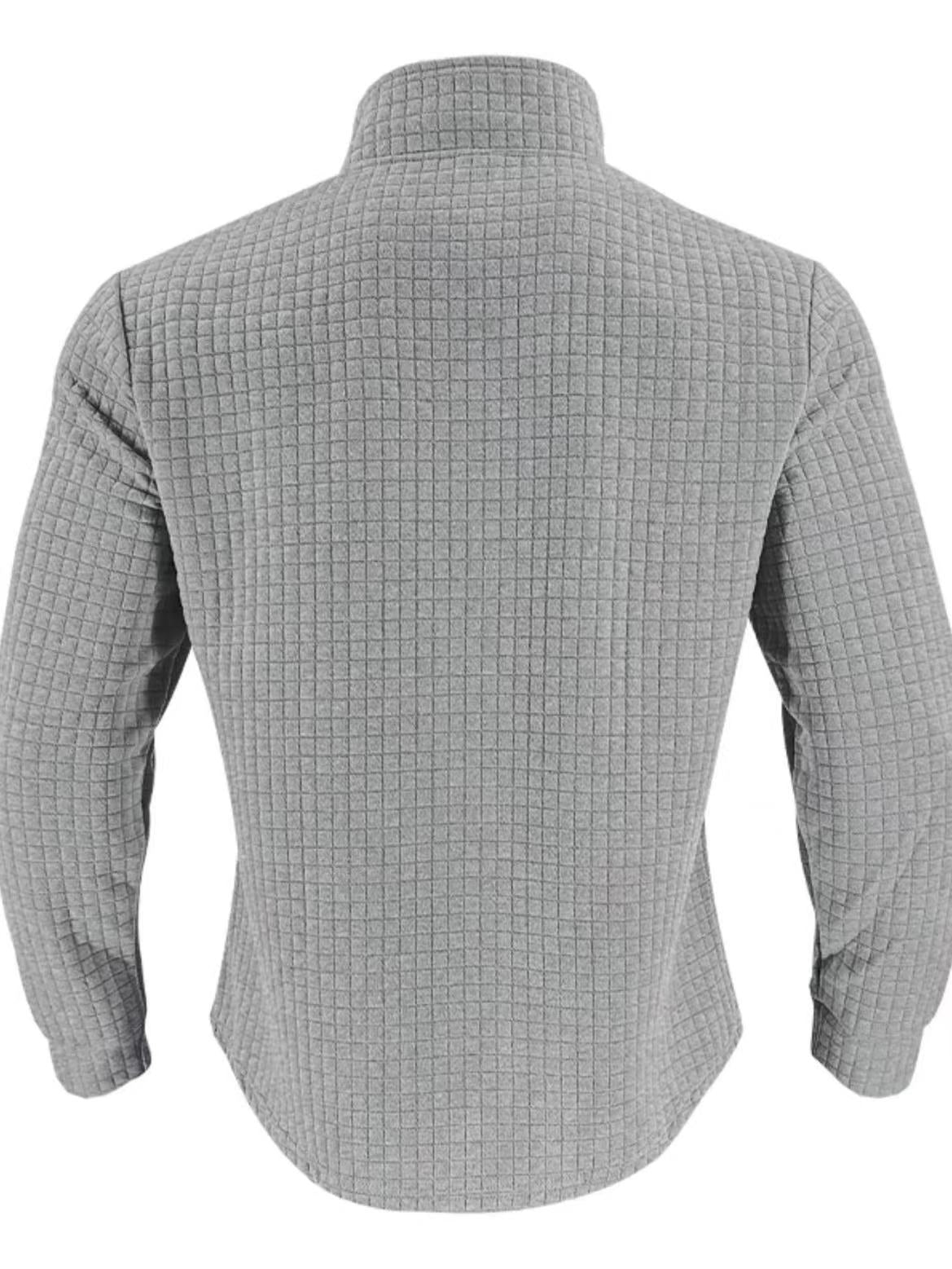🔥 Men’s Grid Half-Zip Pullover