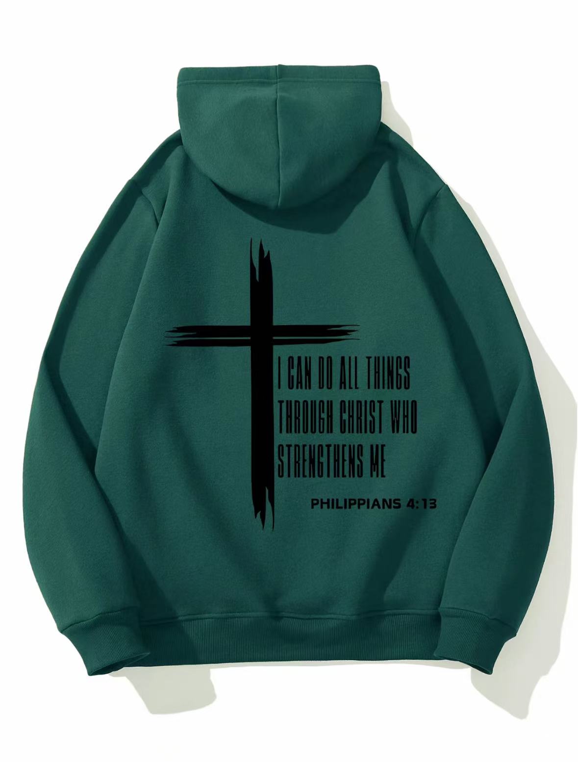 🙌 Men’s Christian Hoodie – “I Can Do All Things Through Christ”