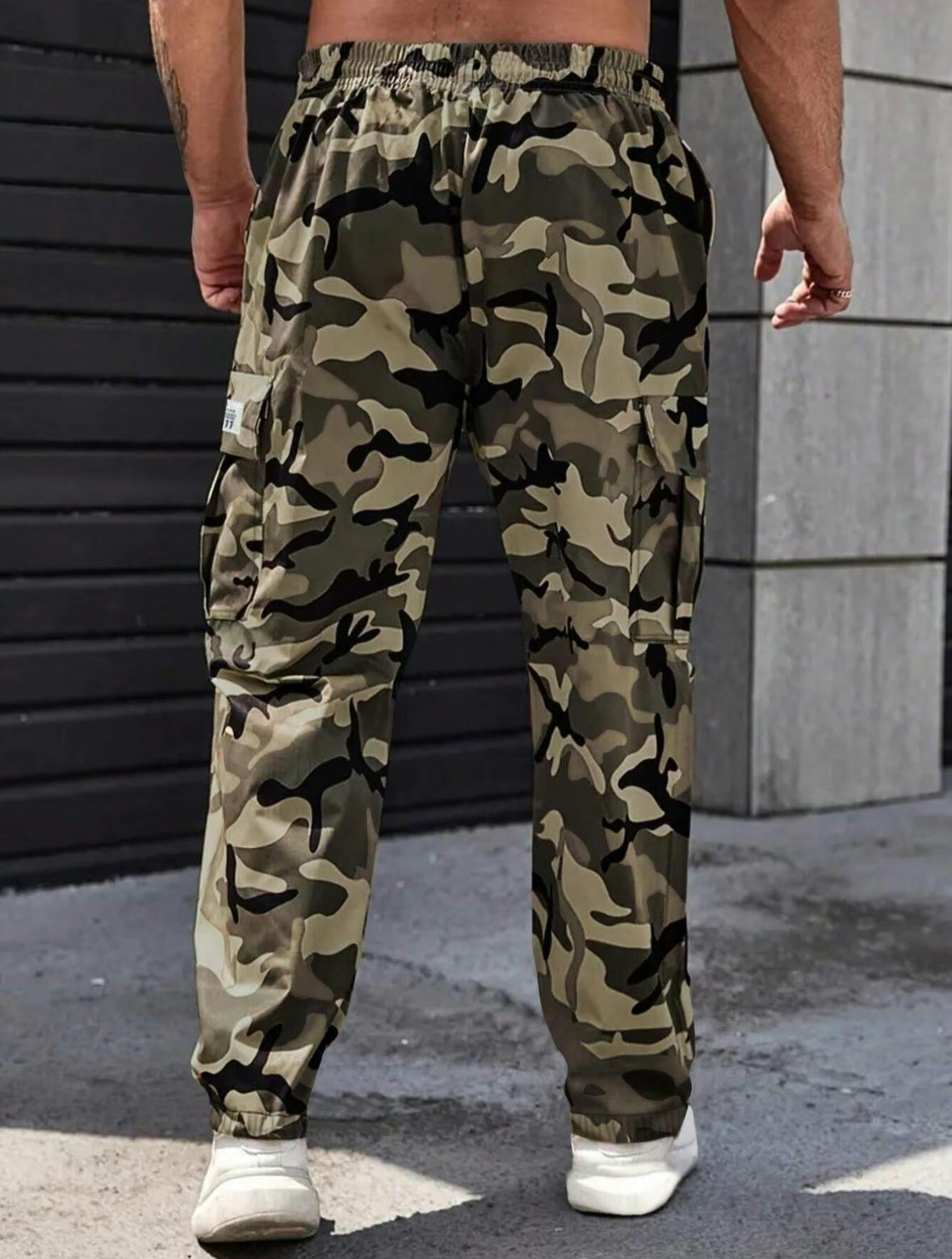 Men’s Tactical Stretch Camo Joggers – Slim Fit Cargo Pants