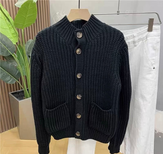Men's Premium Chunky Knit Cardigan – Timeless Style, Everyday Comfort