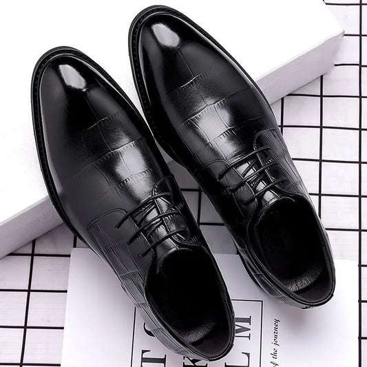 mperial Croc Top-Grain Leather Oxford