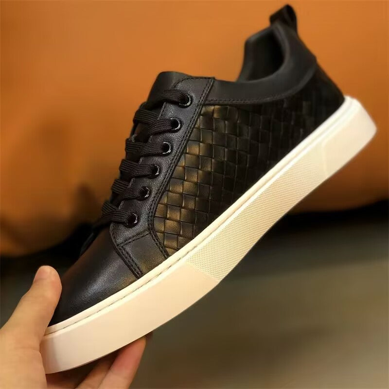 Italian Handcrafted Leather Sneakers|Luxury Meets Everyday Versatility