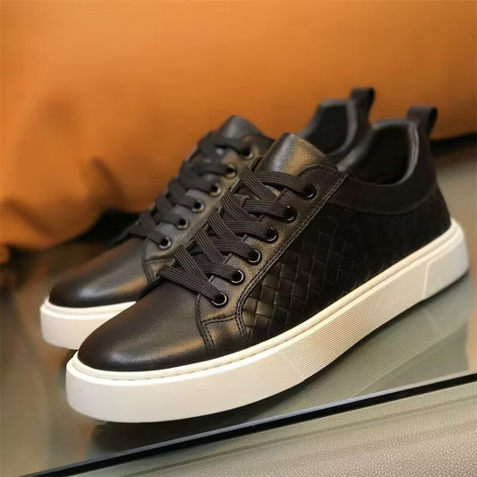 Italian Handcrafted Leather Sneakers|Luxury Meets Everyday Versatility