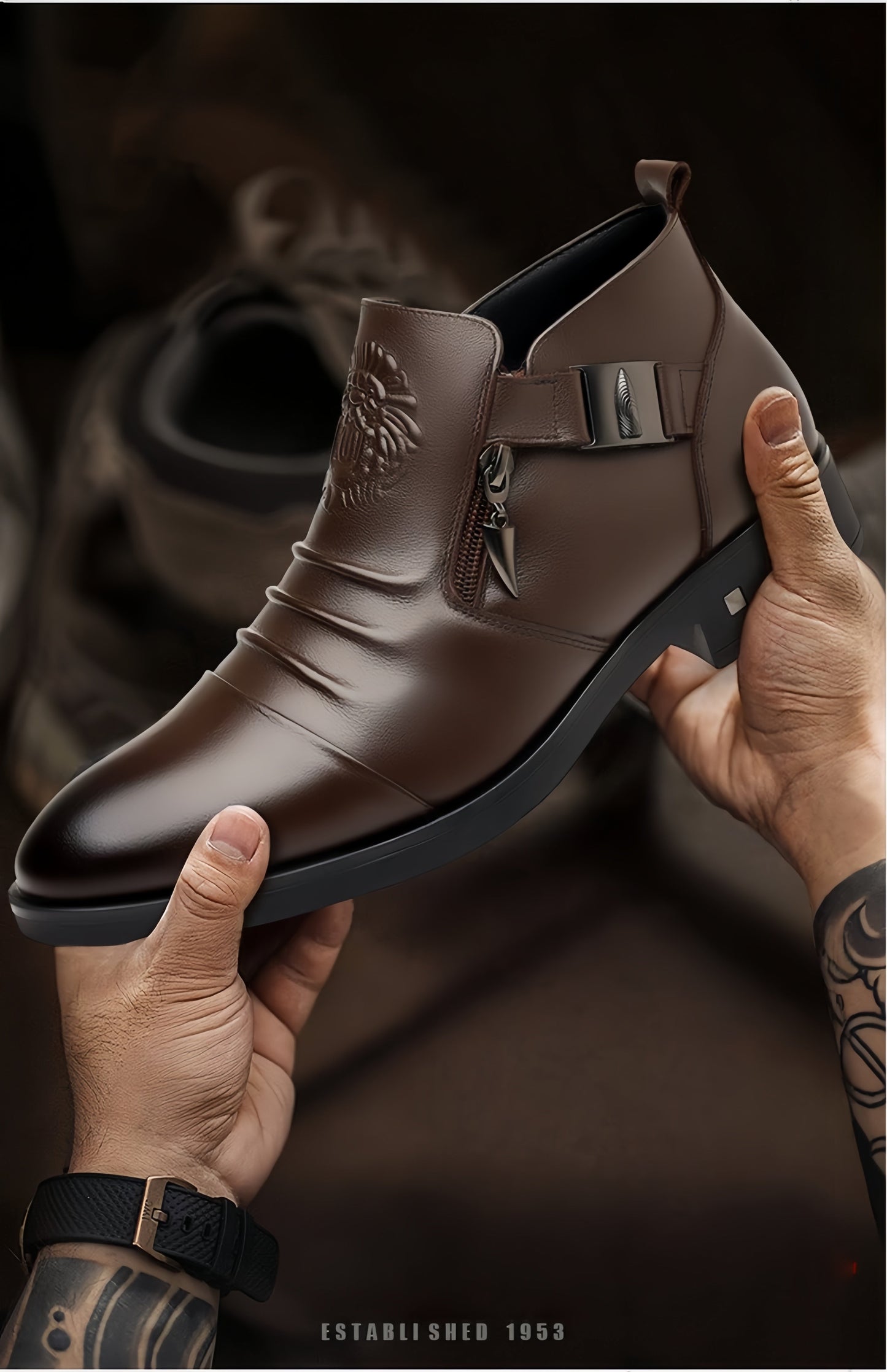 Premium Handmade Leather Height-Increasing Shoes