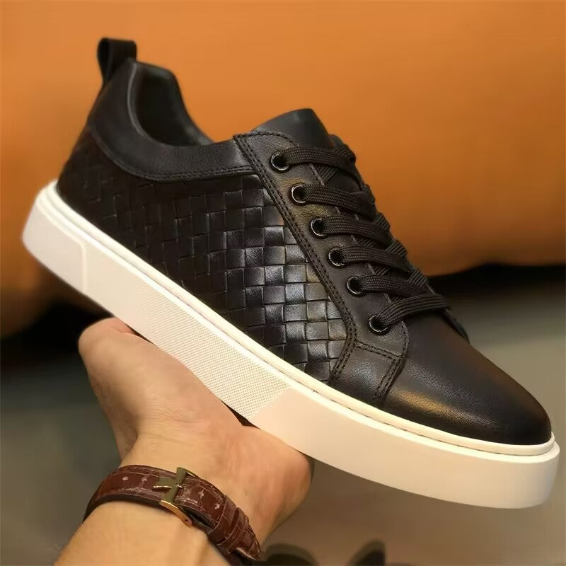 Italian Handcrafted Leather Sneakers|Luxury Meets Everyday Versatility