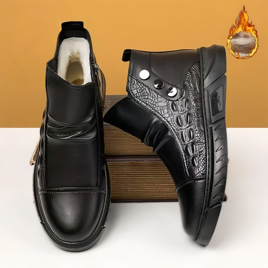 Luxurious Full-Grain Leather Men’s Shoes|All-Weather Comfort & Timeless Style