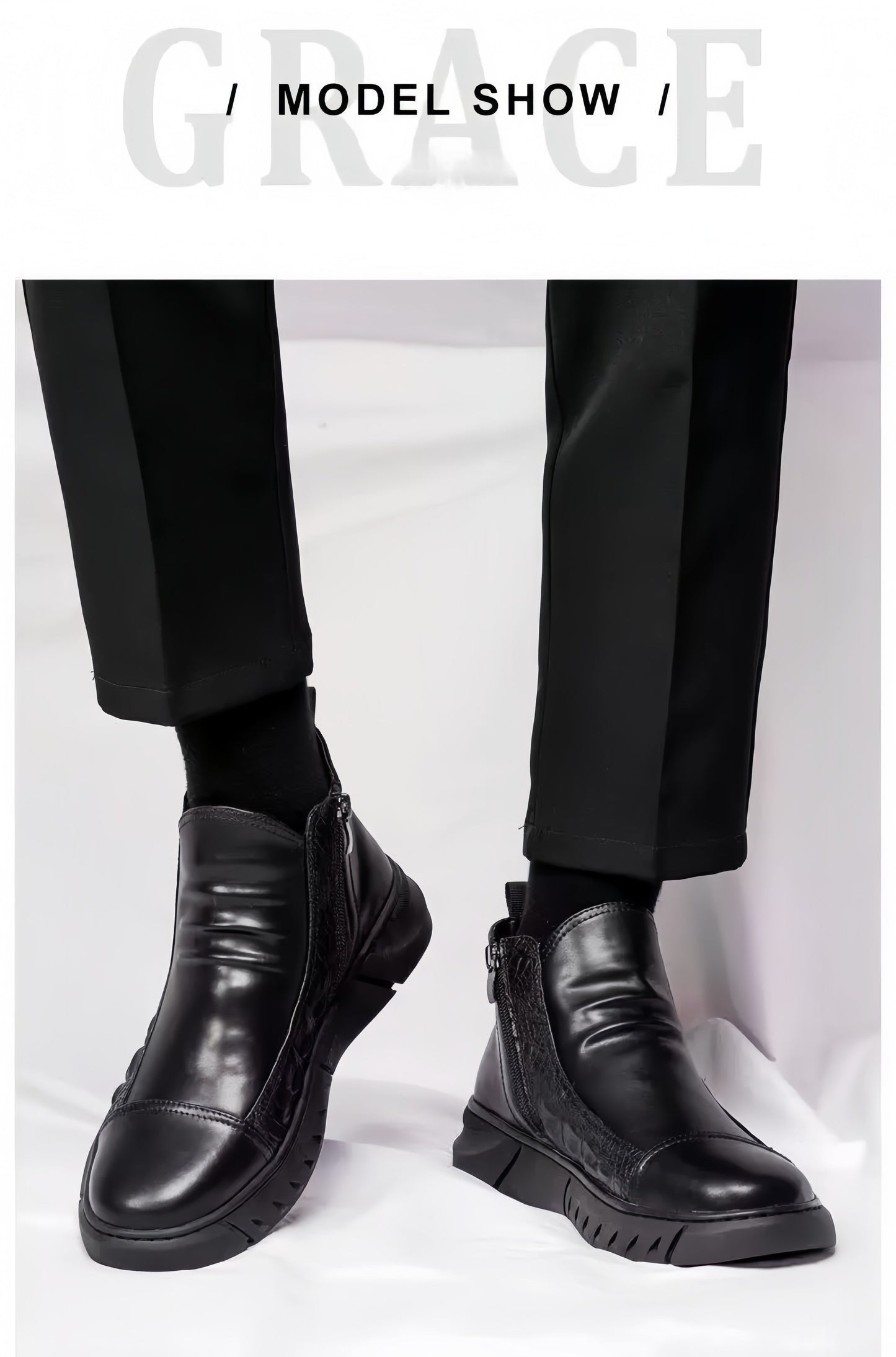Luxurious Full-Grain Leather Men’s Shoes|All-Weather Comfort & Timeless Style