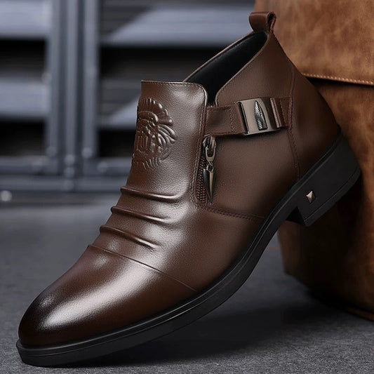 Premium Handmade Leather Height-Increasing Shoes