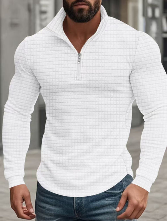 🔥 Men’s Grid Half-Zip Pullover