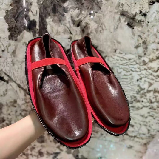 Foldable Men’s Horsehide Dress Shoes – Handcrafted Goodyear Welt Elegance