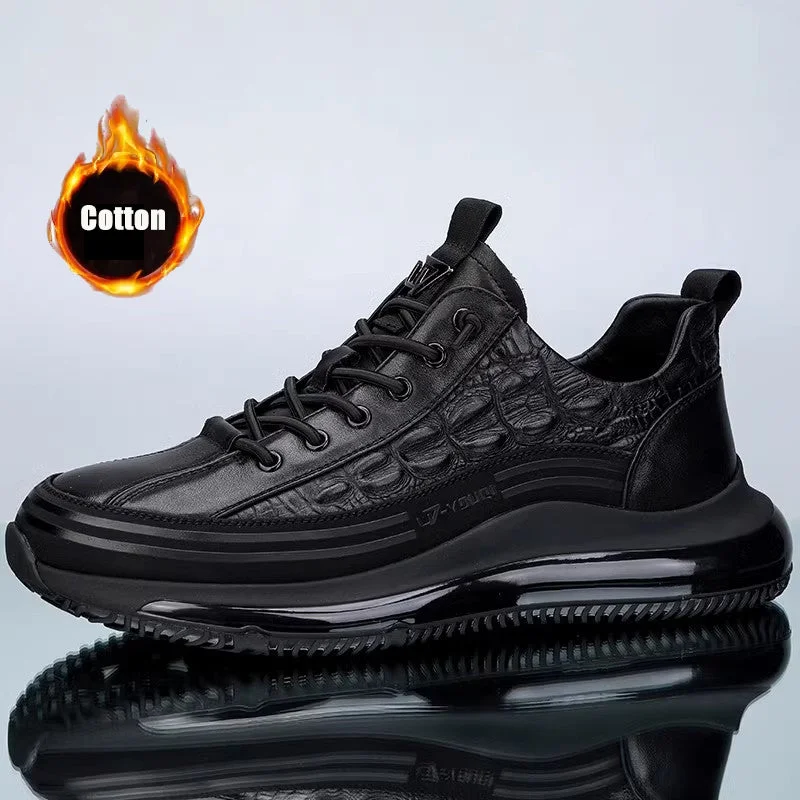 Top-Grain Leather Handmade Shoes – Air-Cushion Sole, Breathable & Lightweight for All-Day Comfort