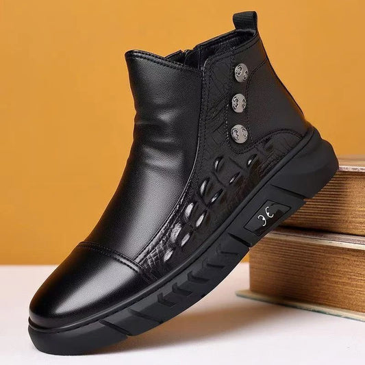 Luxurious Full-Grain Leather Men’s Shoes|All-Weather Comfort & Timeless Style