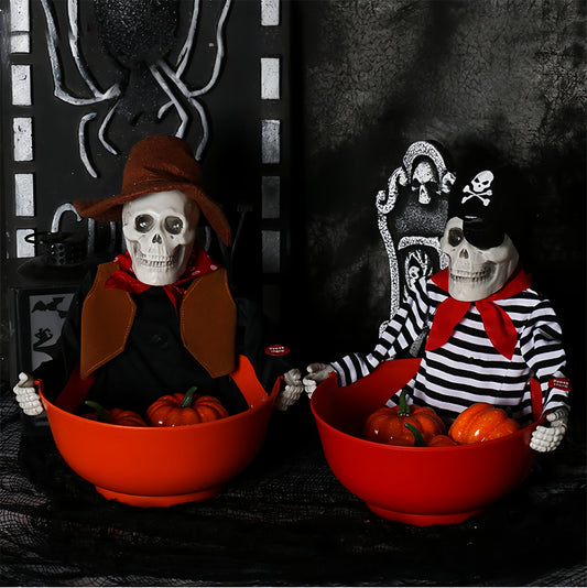 Halloween Haunted Skull Candy Bowl – Walks, Talks & Spooks Your Guests!