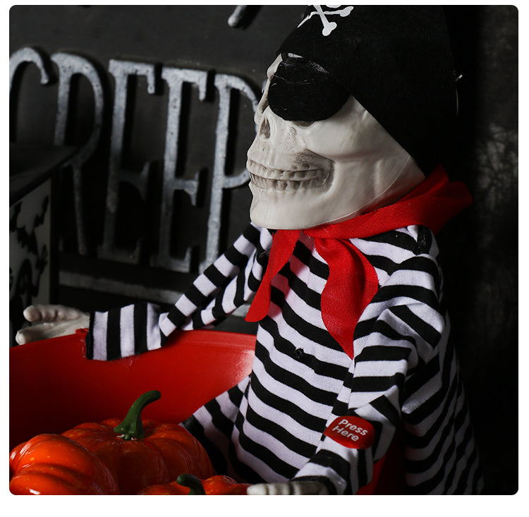 Halloween Haunted Skull Candy Bowl – Walks, Talks & Spooks Your Guests!