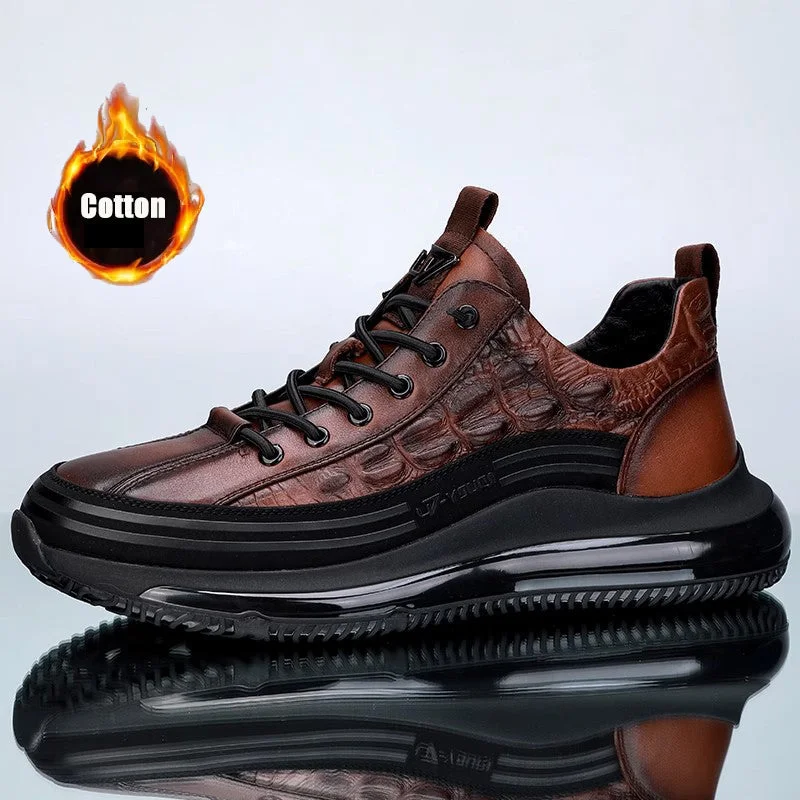Top-Grain Leather Handmade Shoes – Air-Cushion Sole, Breathable & Lightweight for All-Day Comfort
