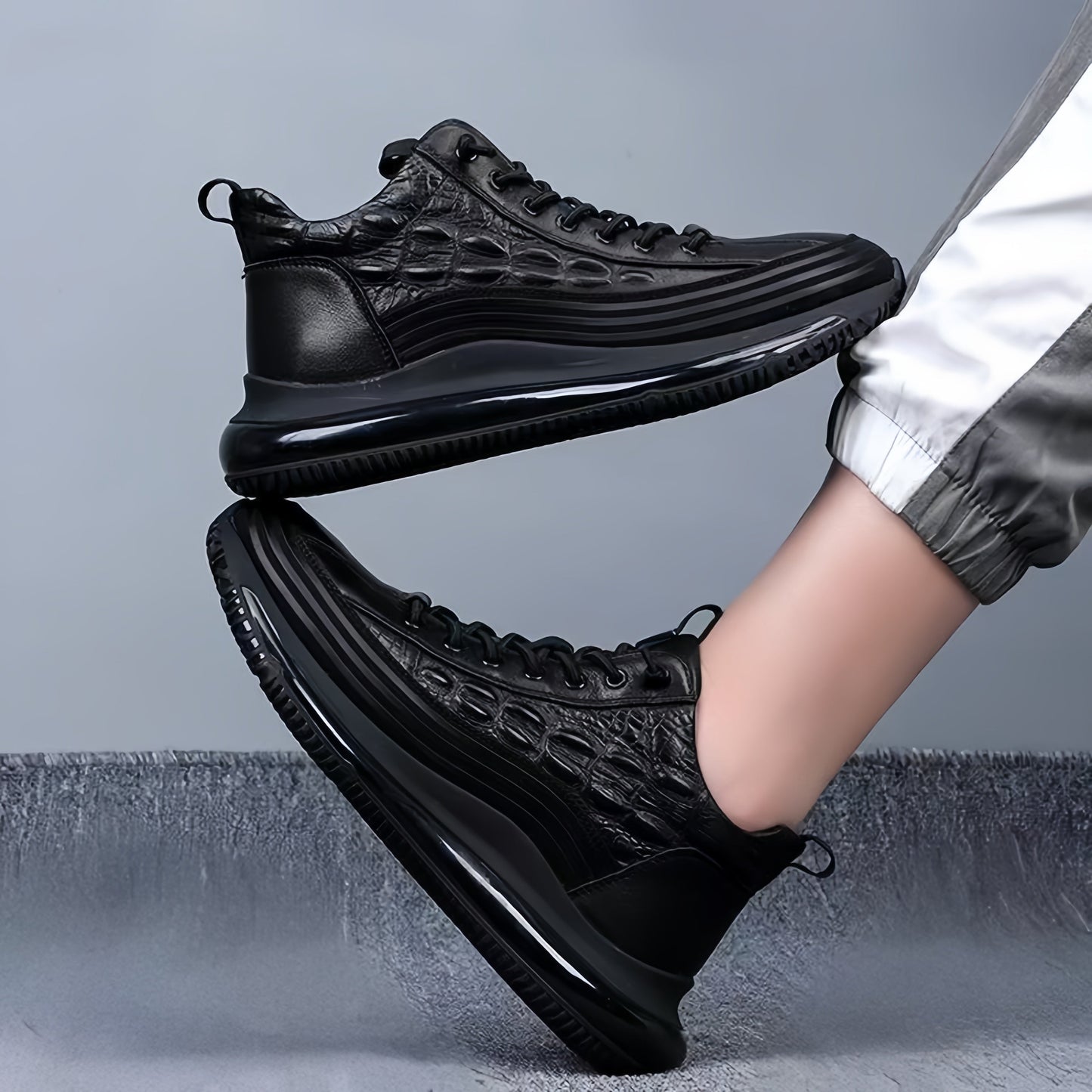 Top-Grain Leather Handmade Shoes – Air-Cushion Sole, Breathable & Lightweight for All-Day Comfort