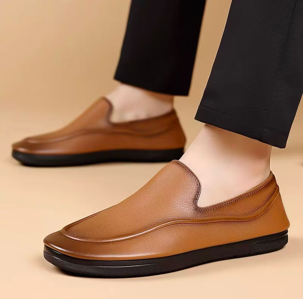 Premium Full-Grain Leather Loafers – Walk in Ultimate Comfort & Style