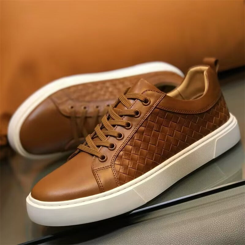 Italian Handcrafted Leather Sneakers|Luxury Meets Everyday Versatility