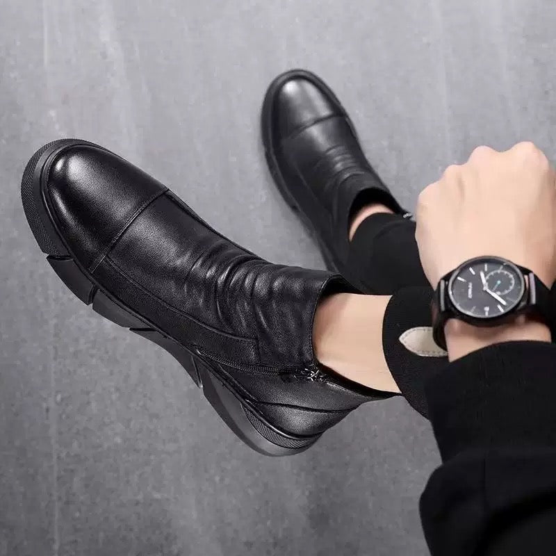 Luxurious Full-Grain Leather Men’s Shoes|All-Weather Comfort & Timeless Style