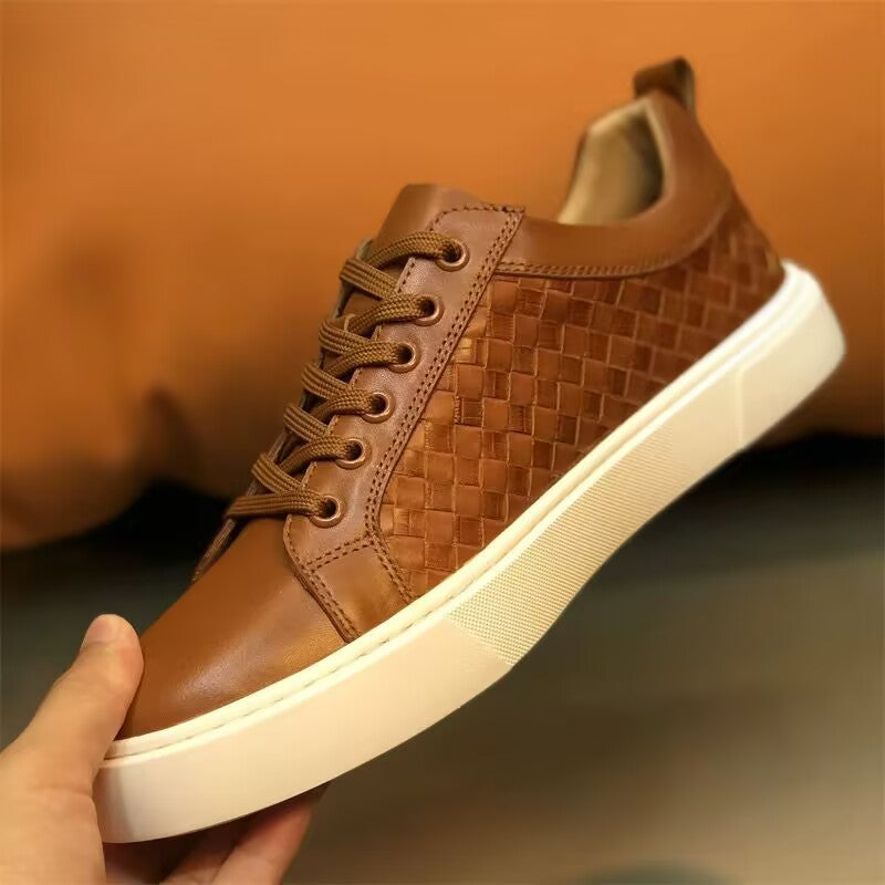 Italian Handcrafted Leather Sneakers|Luxury Meets Everyday Versatility