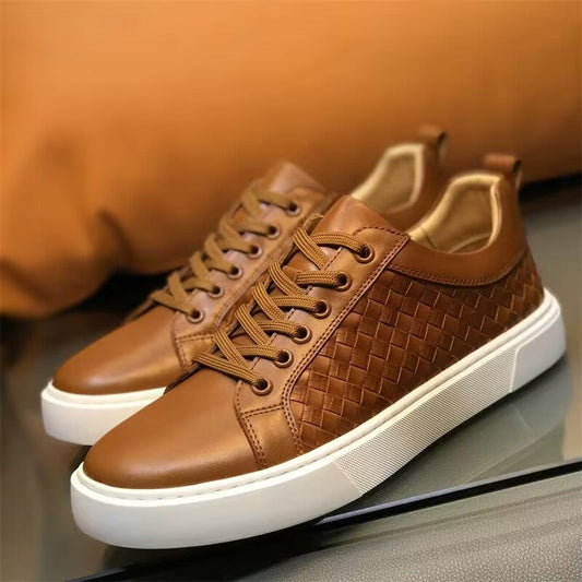 Italian Handcrafted Leather Sneakers|Luxury Meets Everyday Versatility