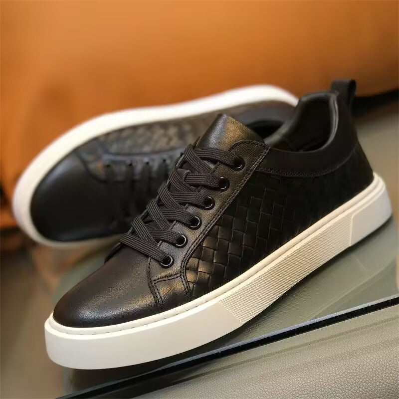 Italian Handcrafted Leather Sneakers|Luxury Meets Everyday Versatility