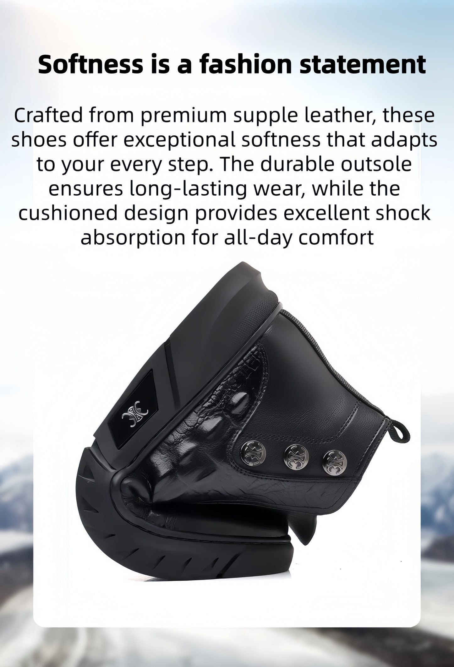 Luxurious Full-Grain Leather Men’s Shoes|All-Weather Comfort & Timeless Style