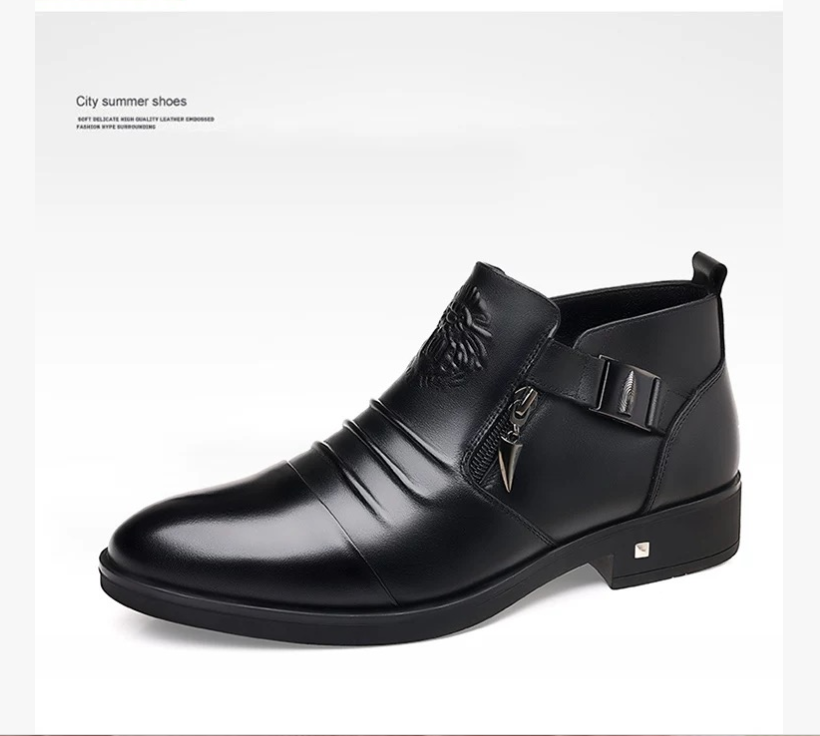 Premium Handmade Leather Height-Increasing Shoes
