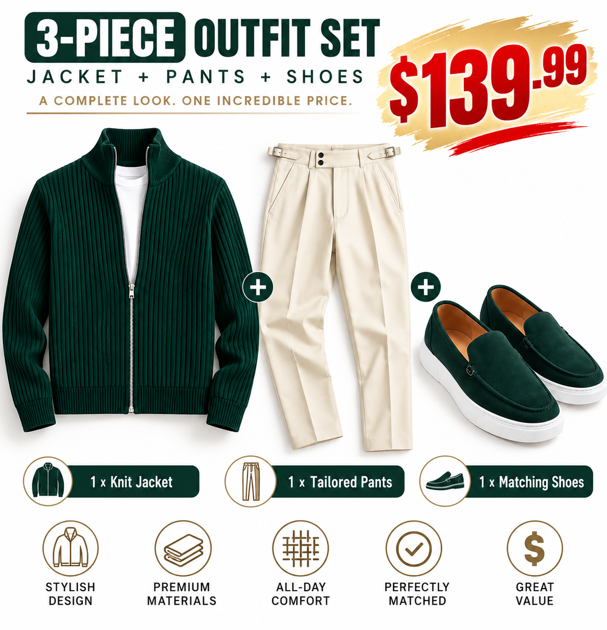 The Complete Look. Timeless Style. One Unbeatable Price.