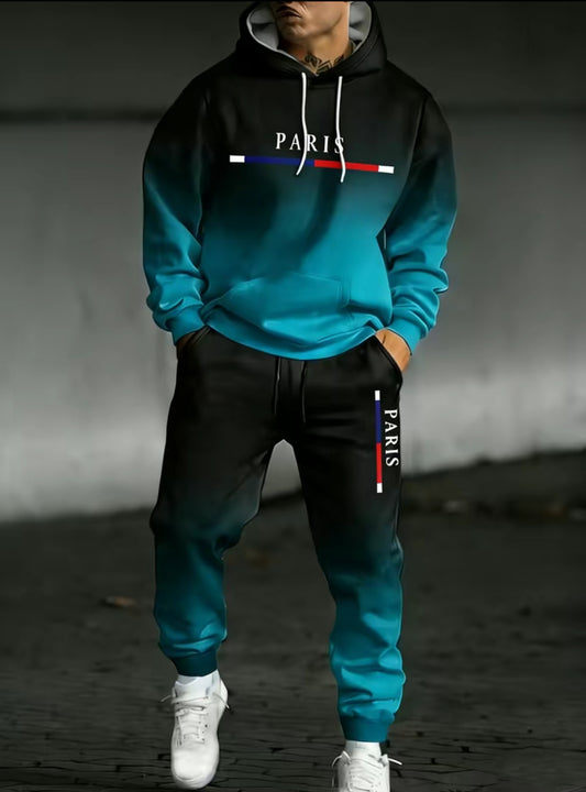 Men’s Paris Gradient Hoodie & Jogger Set