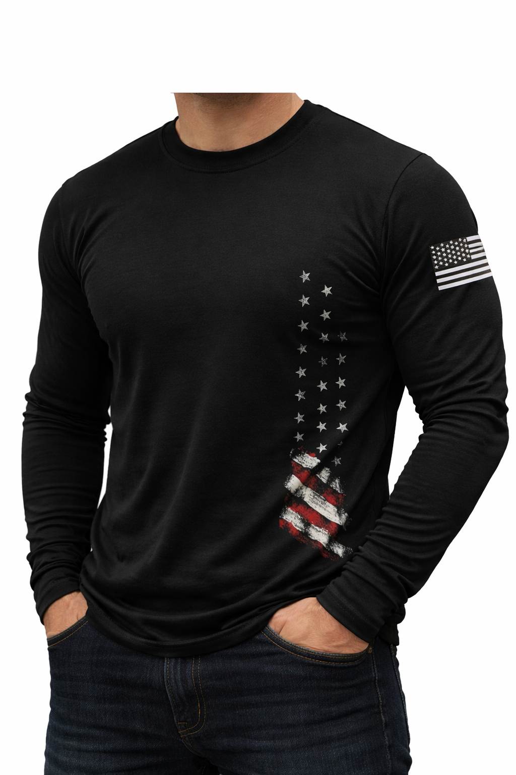 Men’s Patriotic Long Sleeve Tee – Bold Style. Ultimate Comfort.