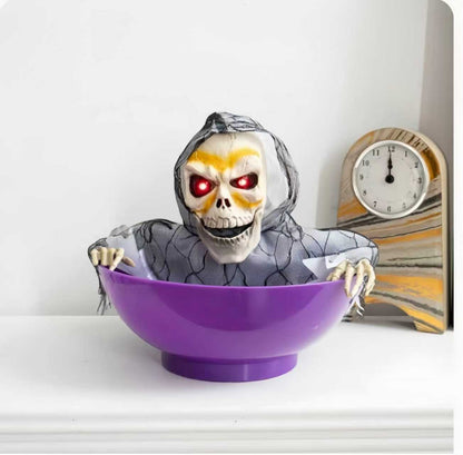 Halloween Haunted Skull Candy Bowl – Walks, Talks & Spooks Your Guests!