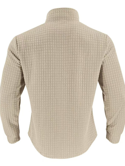 🔥 Men’s Grid Half-Zip Pullover