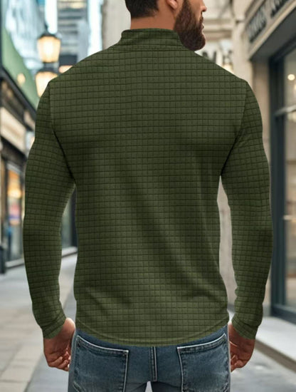 🔥 Men’s Grid Half-Zip Pullover
