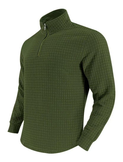 🔥 Men’s Grid Half-Zip Pullover