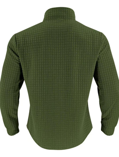 🔥 Men’s Grid Half-Zip Pullover