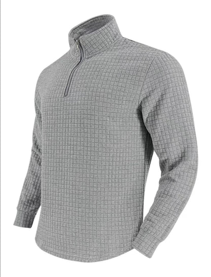 🔥 Men’s Grid Half-Zip Pullover