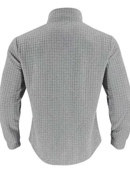 🔥 Men’s Grid Half-Zip Pullover