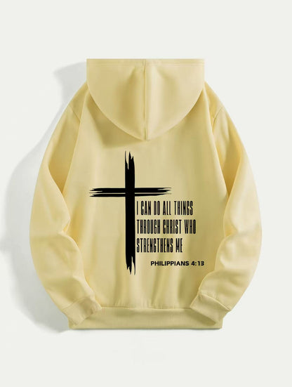 🙌 Men’s Christian Hoodie – “I Can Do All Things Through Christ”